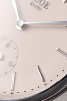 Kuoe Watches - Old Smith 90-0001 - White Dial/Silver Case/Black Pebbled Leather Strap - Canoe Club