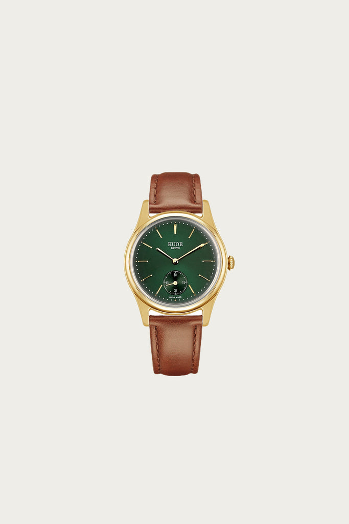 Kuoe Watches - Old Smith - 90-001 - Green Dial - Smooth Brown Leather Strap - Canoe Club