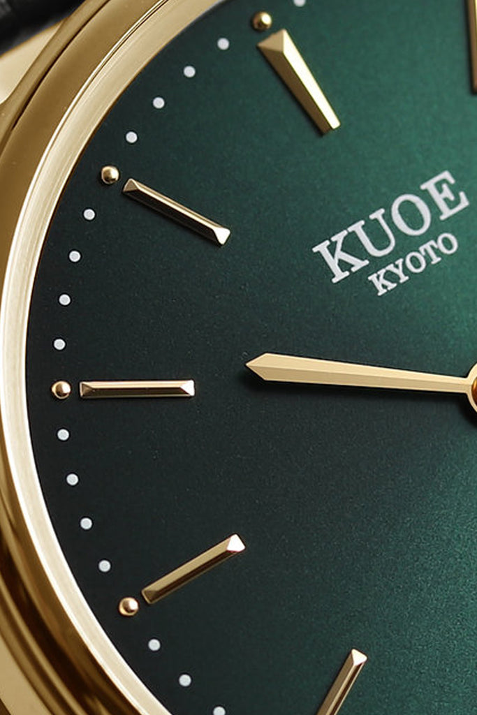 Kuoe Watches - Old Smith - 90-001 - Green Dial - Smooth Brown Leather Strap - Canoe Club