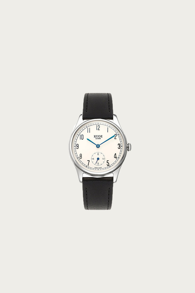 Kuoe Watches - Old Smith - 90-001 - White Dial - Smooth Black Leather Strap - Canoe Club