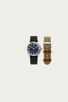 Kuoe Watches - Old Smith 90-002 - Automatic Navy Dial/Silver Case/Nylon Straps - Canoe Club
