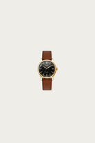 Kuoe Watches - Royal Smith 90-006 - Black Dial/Gold Case/Brown Leather Strap - Canoe Club