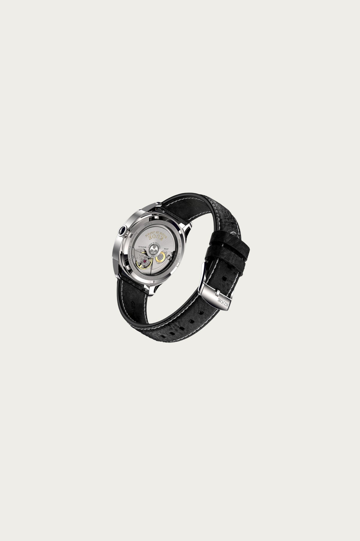 Kuoe Watches - Royal Smith 90-008 - Green Dial/Gold Case/Black Pebbled Leather Strap + Extra Brown Strap - Canoe Club