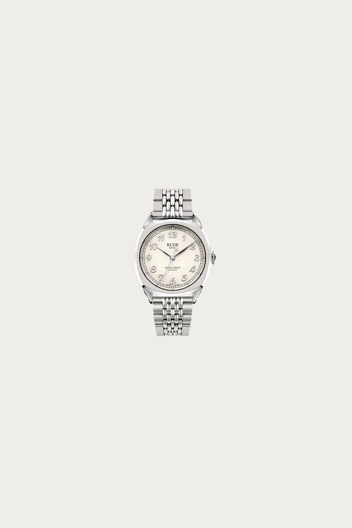 Kuoe Watches - Royal Smith 90-008 - Ivory Dial/Silver Case/Stainless Bracelet - Canoe Club