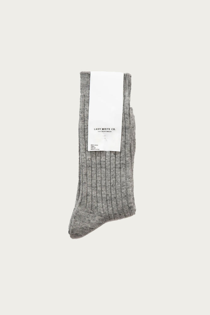 Lady White Co. - LWC Socks - Heather Grey - Canoe Club