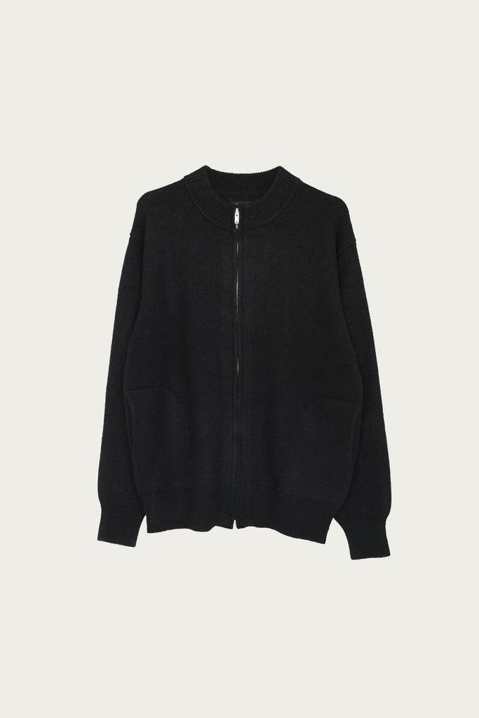 Lady White Co. - Lady White Co. x Phigvel - Cashmere Bottleneck Cardigan - Black - Canoe Club