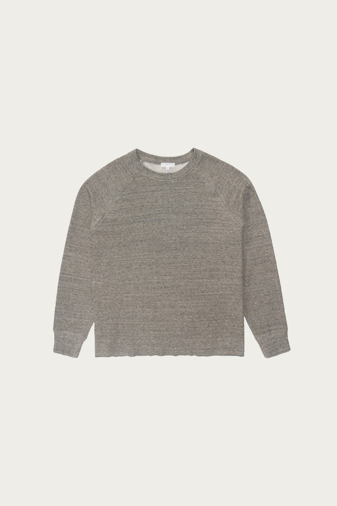 Lady White Co. - Raglan Thermal - Grey Melange - Canoe Club
