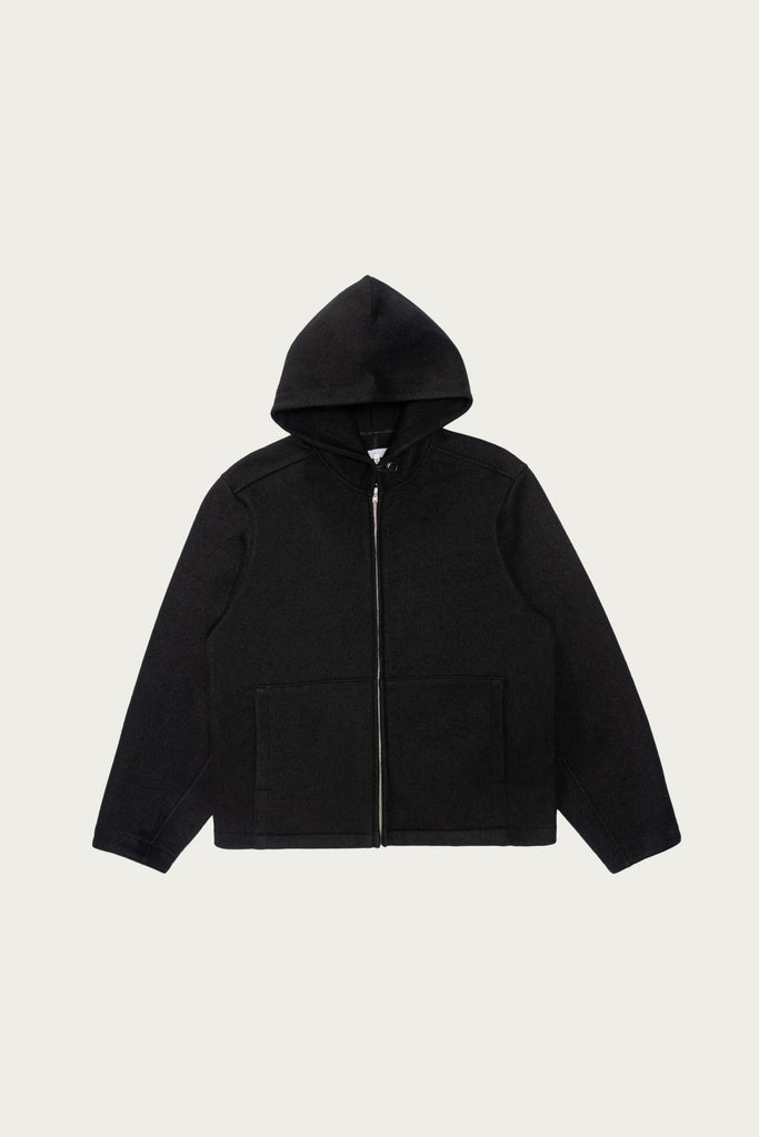 Lady White Co. - Wool Zip Hoodie - Black - Canoe Club