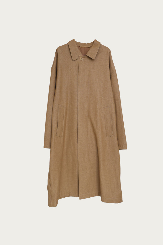 Lemaire - Boxy Overcoat - Taupe/Beige Melange - Canoe Club