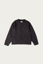 Lemaire - Collarless Overshirt - Charcoal - Canoe Club