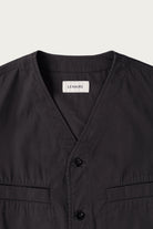 Lemaire - Collarless Overshirt - Charcoal - Canoe Club