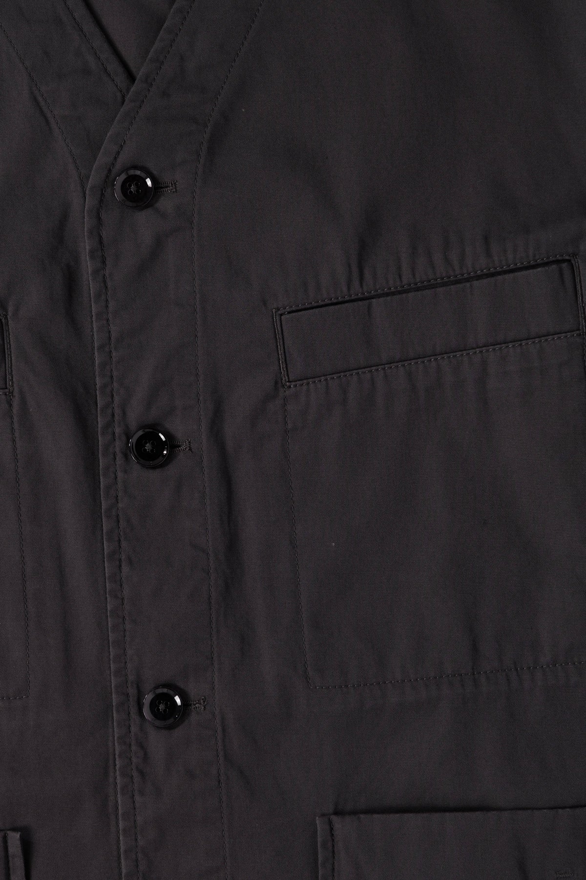 Lemaire - Collarless Overshirt - Charcoal - Canoe Club