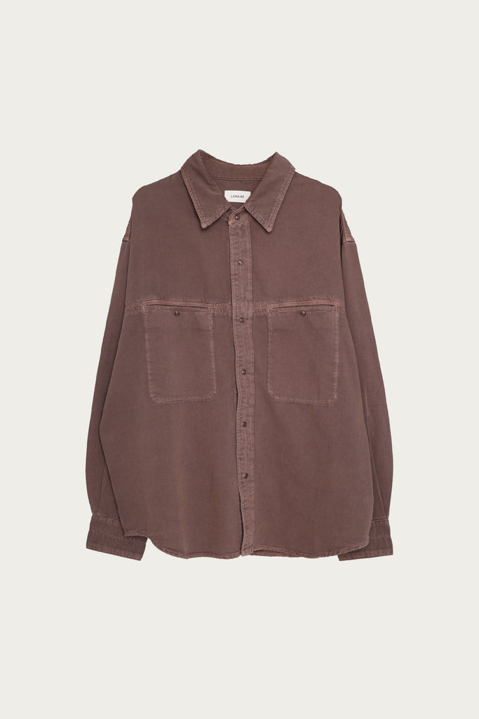 Lemaire - Denim Shirt With Snaps - Denim Snow Mauve - Canoe Club