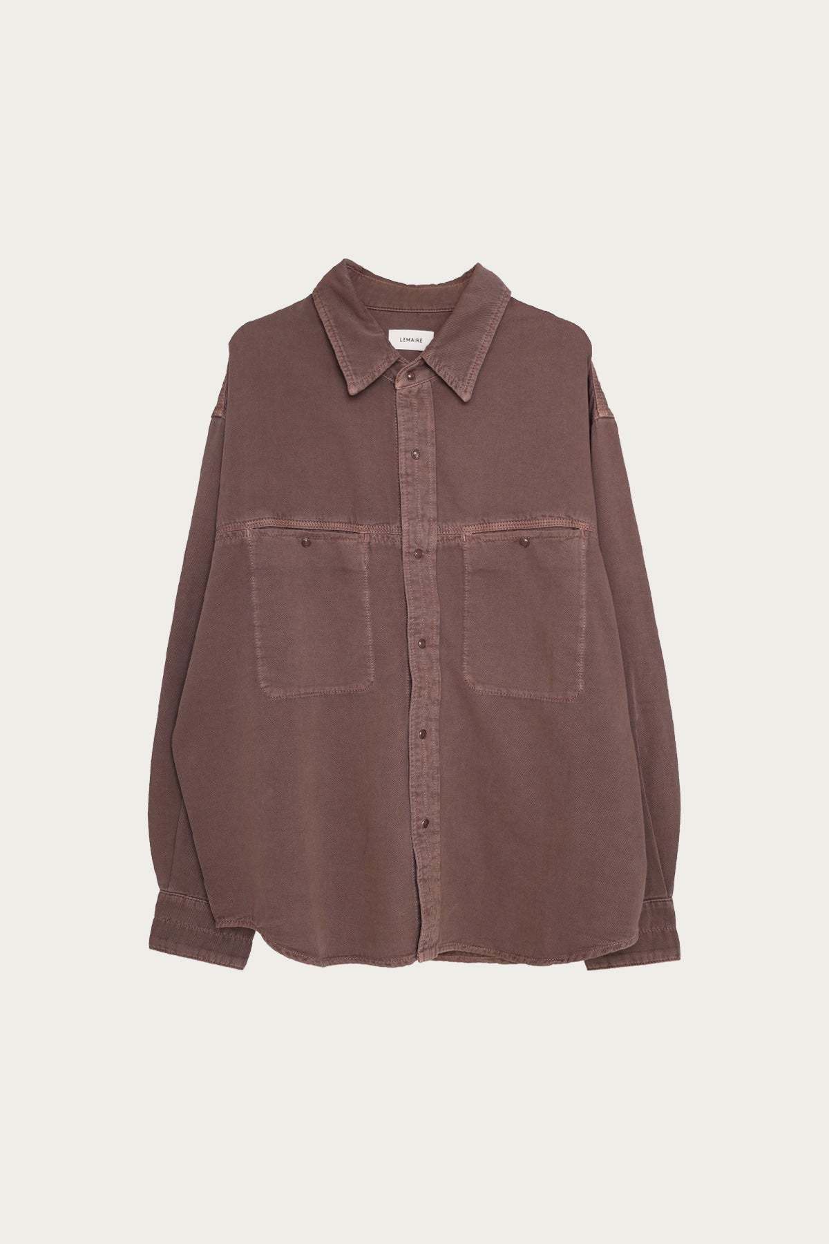 Lemaire Denim Shirt With Snaps | Denim Snow Mauve | Canoe Club