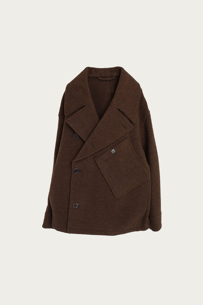 Lemaire - Dispatch Peacoat - Brown Chine - Canoe Club