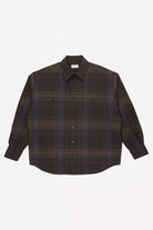 Lemaire - Double Pocket Overshirt - Khaki/Burgundy - Canoe Club
