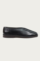 Lemaire - Flat Piped Slippers - Black - Canoe Club