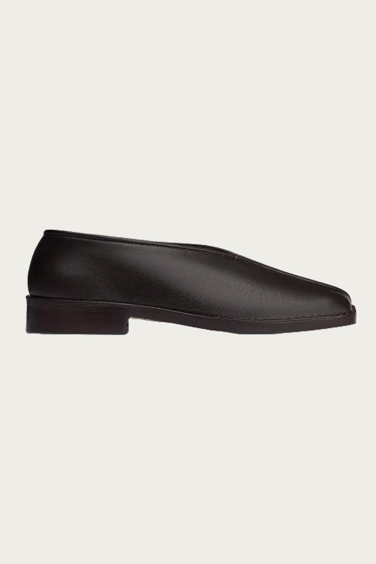 Lemaire - Flat Piped Slippers - Dark Chocolate - Canoe Club