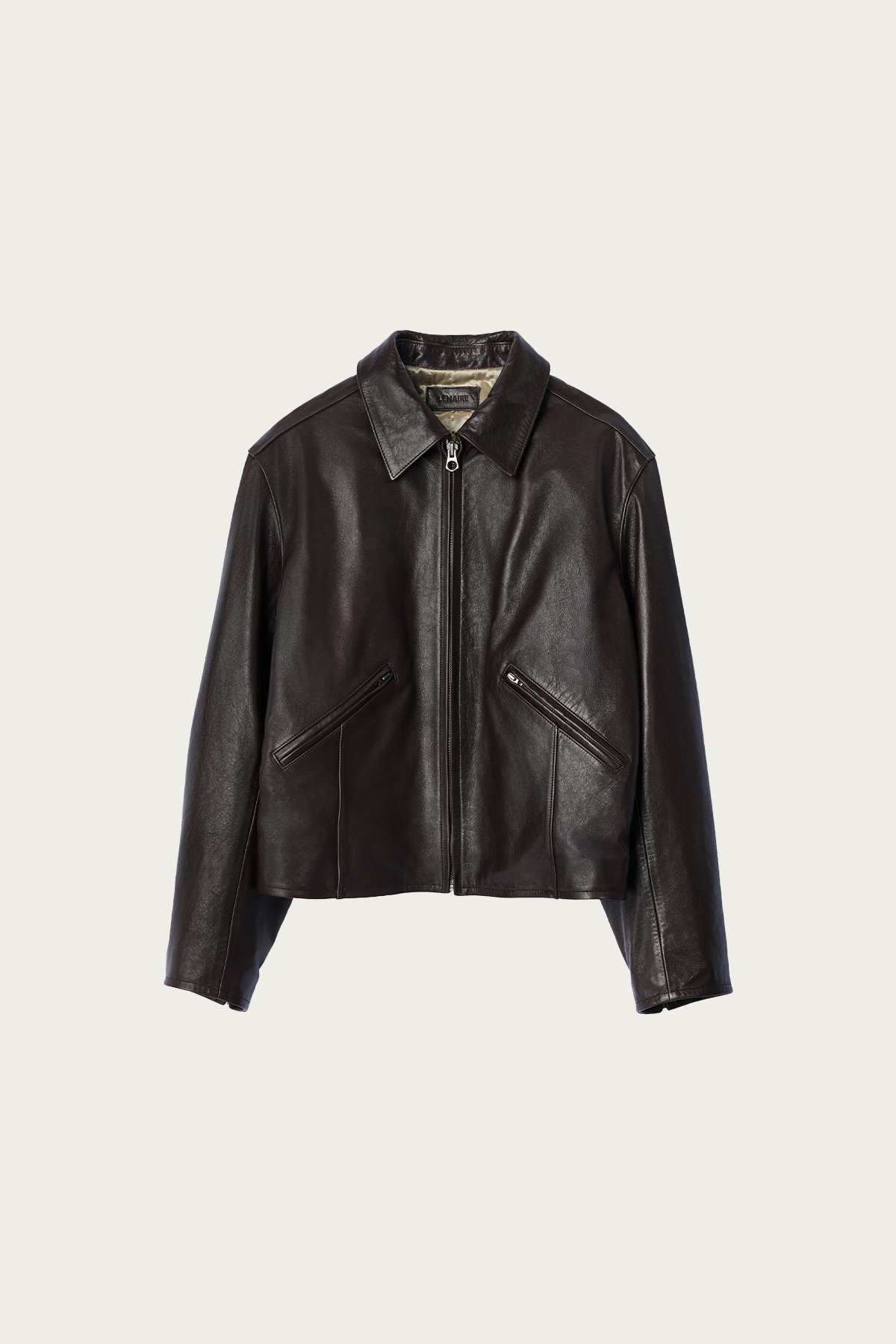 Lemaire - Leather Biker Jacket - Ganache - Canoe Club