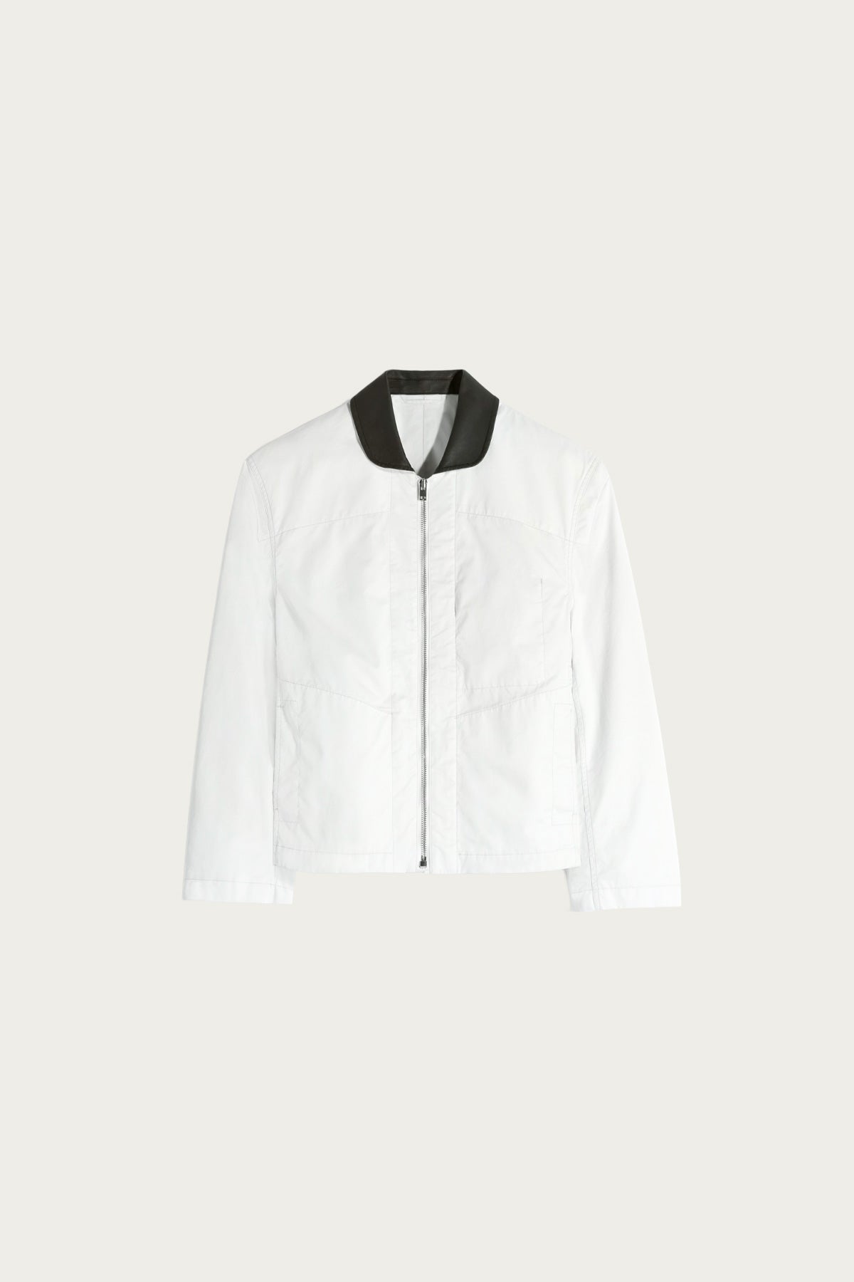Lemaire - Leather Collar Blouson - Rice Powder - Canoe Club