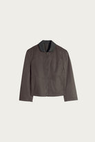 Lemaire - Leather Collar Blouson - Ristretto - Canoe Club
