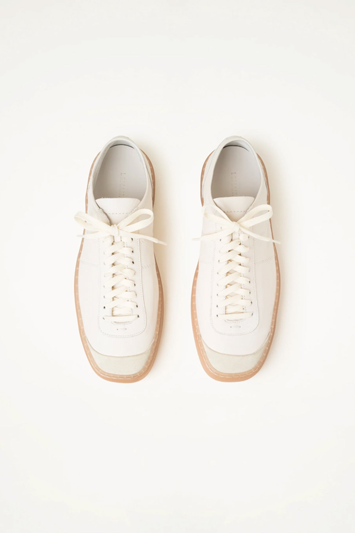 Lemaire - Linoleum Basic Laced Up Trainers - Clay White - Canoe Club