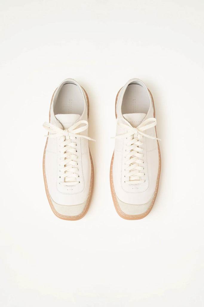 Lemaire - Linoleum Basic Laced Up Trainers - Clay White - Canoe Club