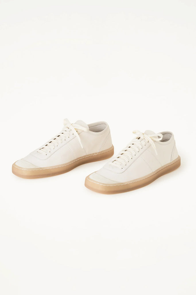 Lemaire - Linoleum Basic Laced Up Trainers - Clay White - Canoe Club