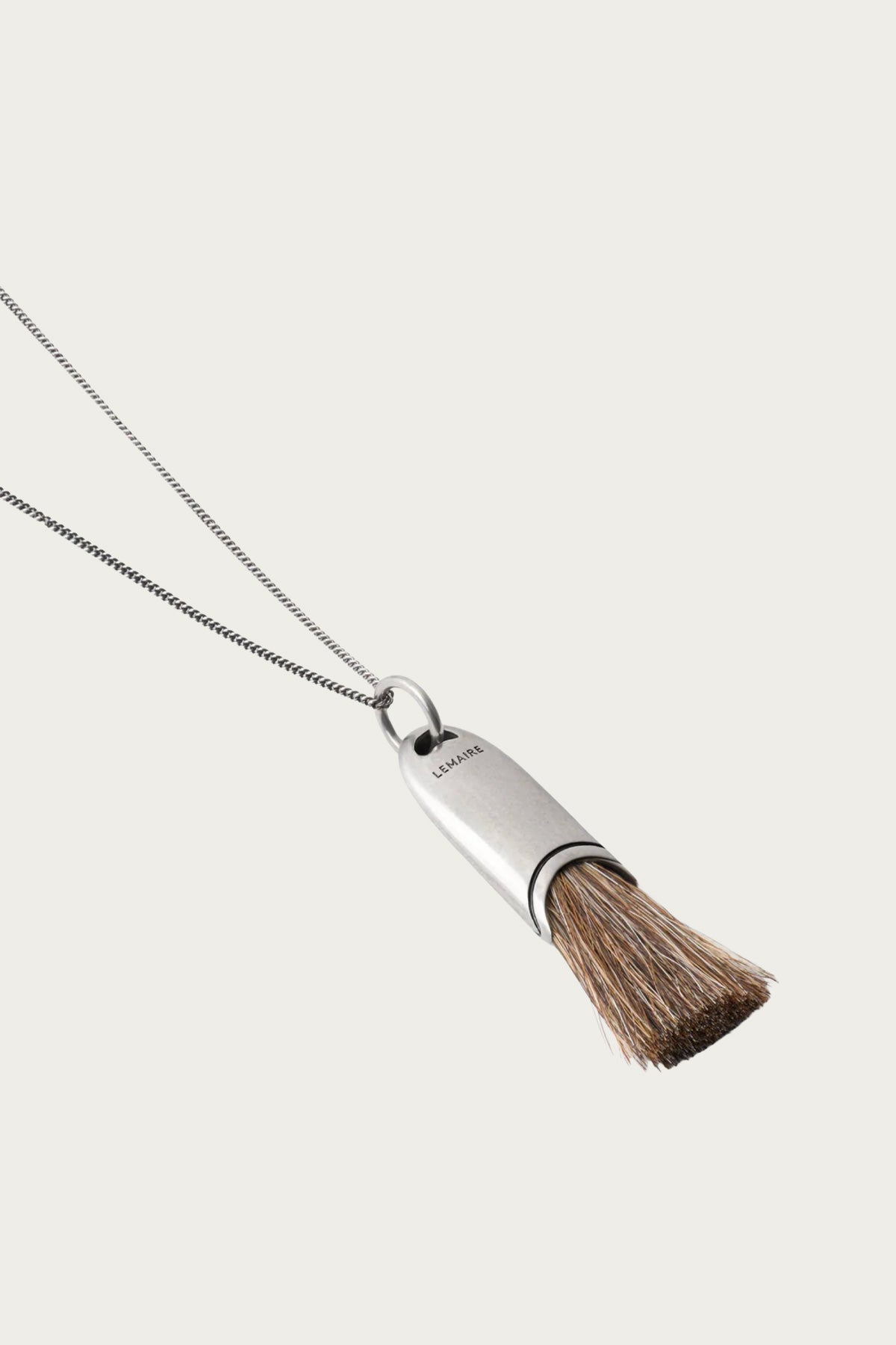 Lemaire - Personal Brush Necklace - Silver/Salt & Pepper - Canoe Club