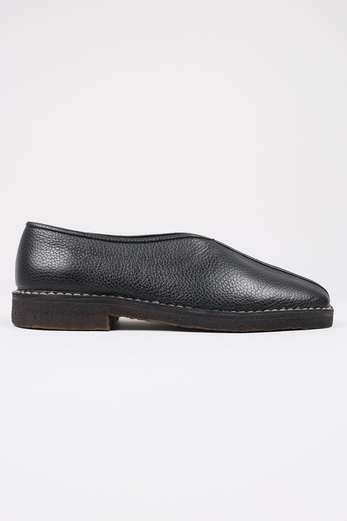 Piped Crepe Slippers - Black
