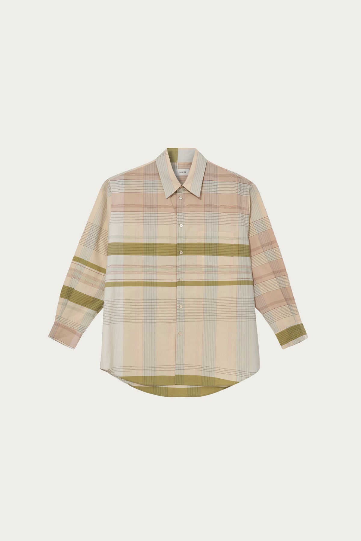 Lemaire - Relaxed Shirt - Beige/Cream/Light Blue - Canoe Club
