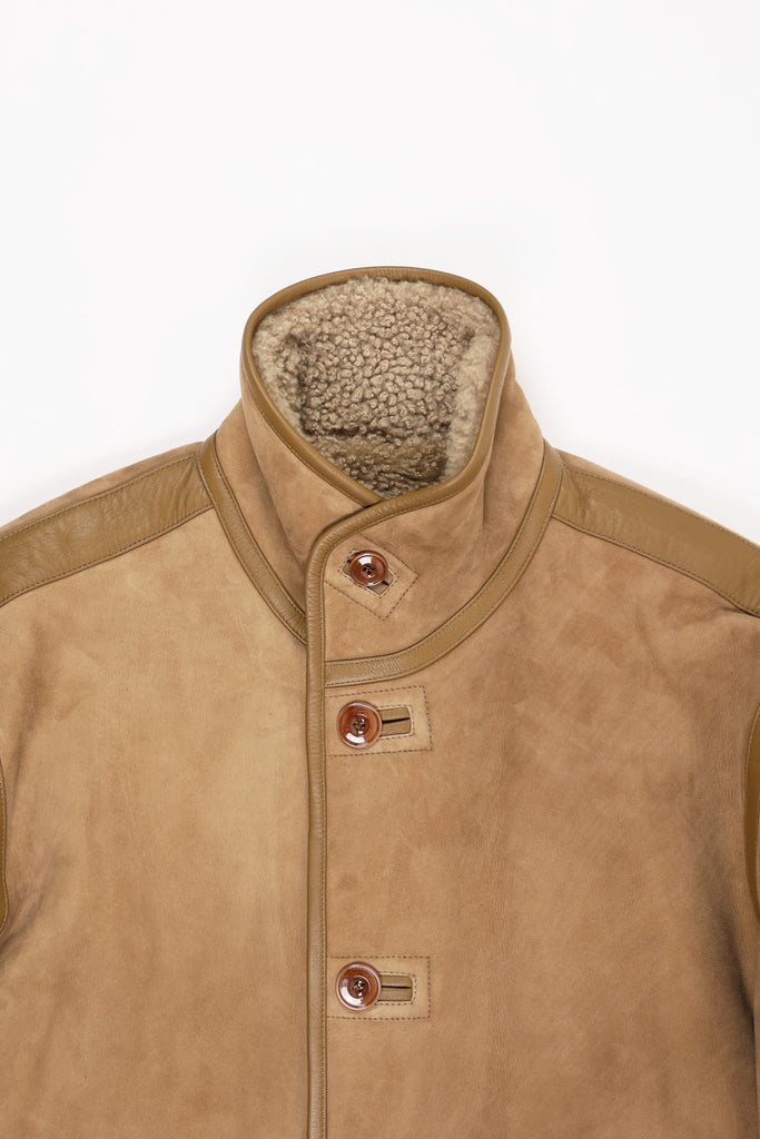 Lemaire - Reversible Shearling Coat - Sand Stone - Canoe Club