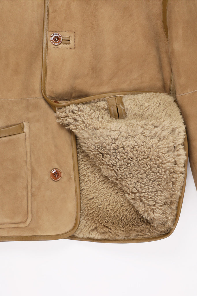 Lemaire - Reversible Shearling Coat - Sand Stone - Canoe Club