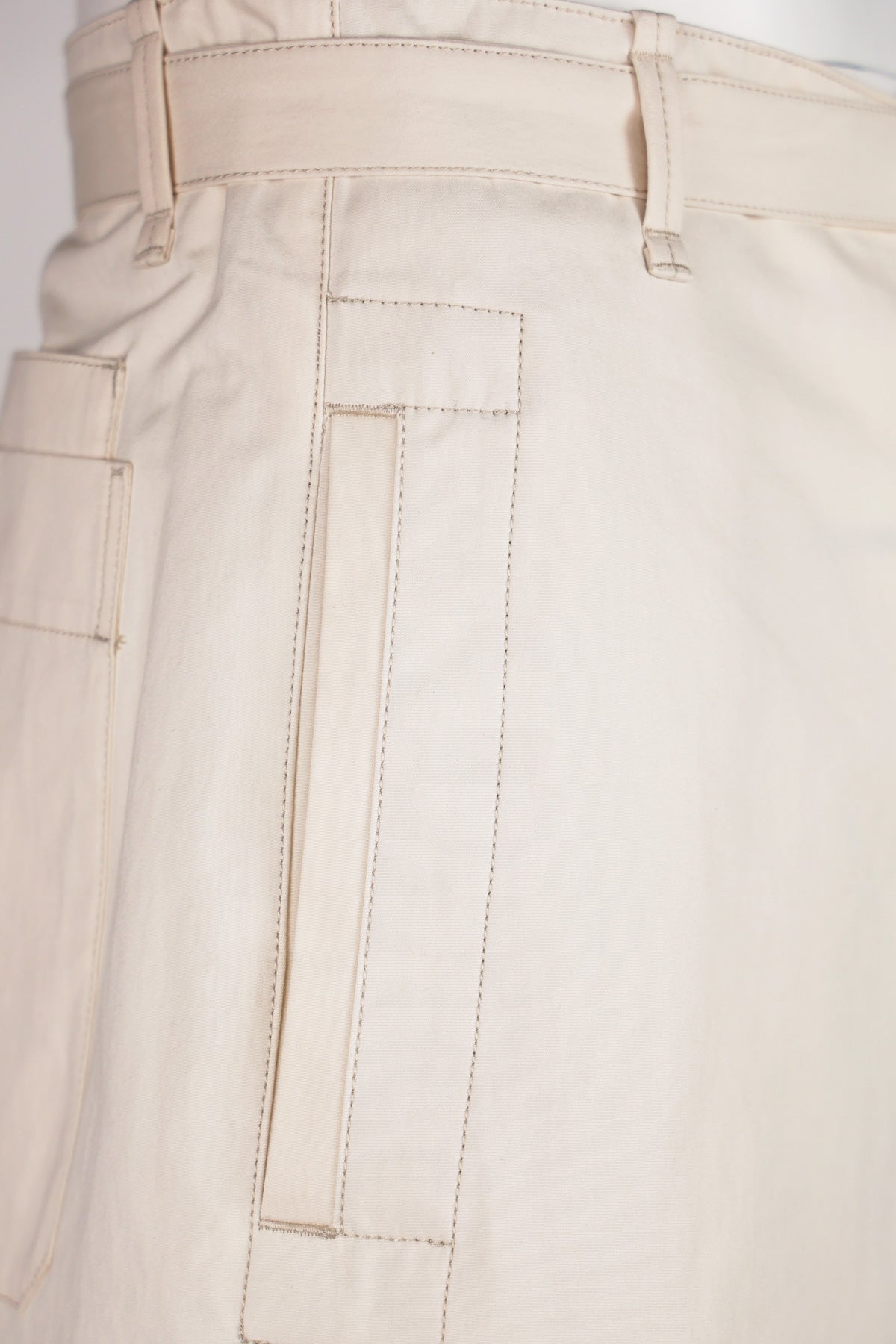 Lemaire - Seamless Belted Pants - Pale Ecru - Canoe Club