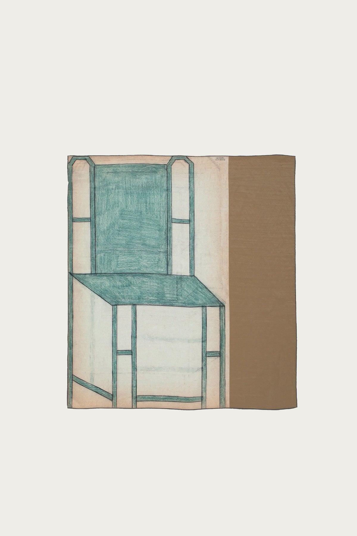 Lemaire - Silk Square 90 Green Chair - Ochre/Green - Canoe Club
