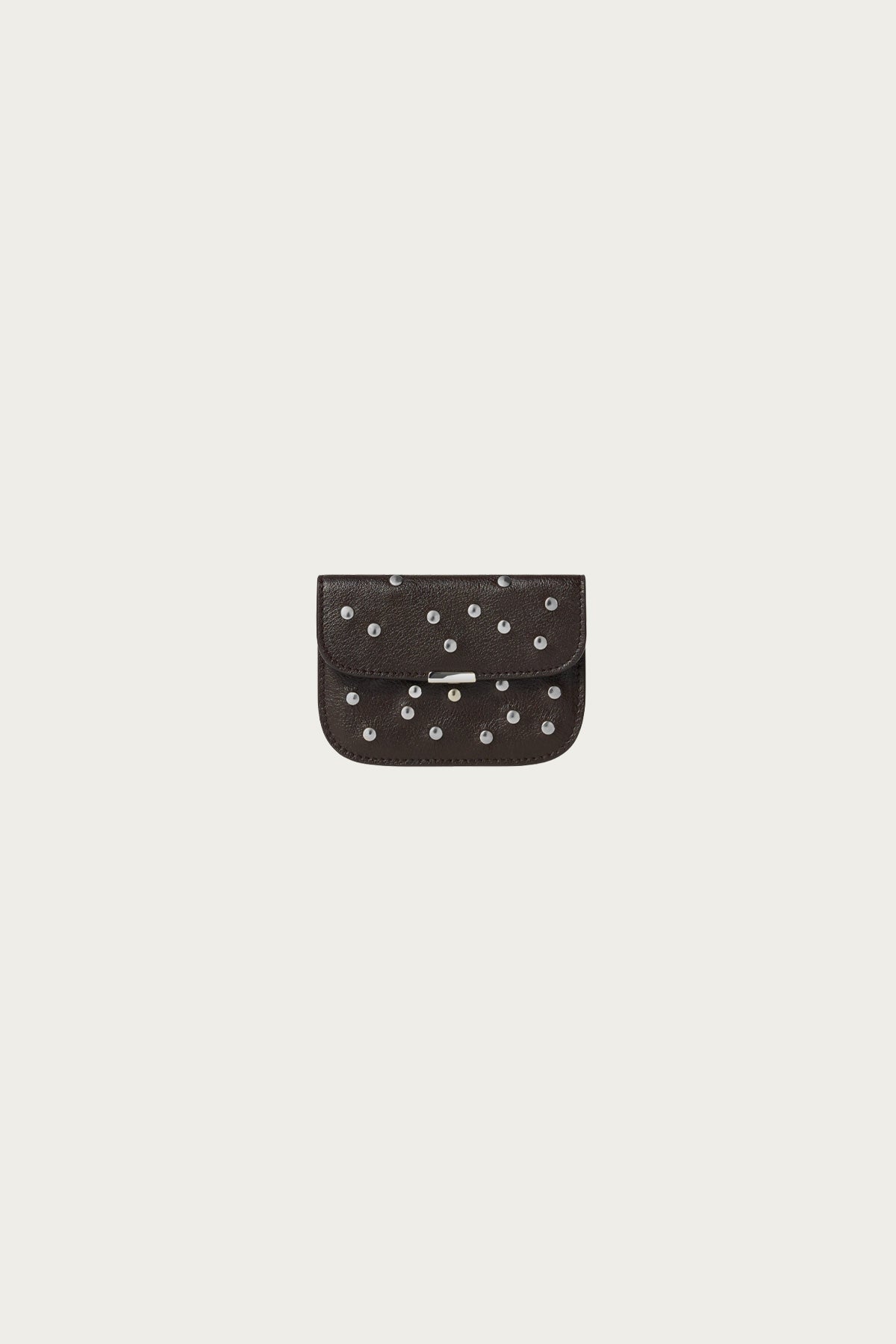 Lemaire - Soft Tab Studs Dots Card Holder - Dark Chocolate - Canoe Club