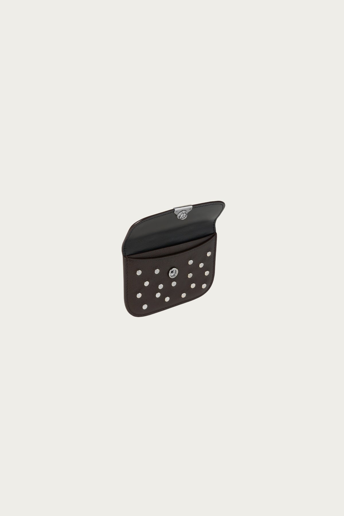 Lemaire - Soft Tab Studs Dots Card Holder - Dark Chocolate - Canoe Club