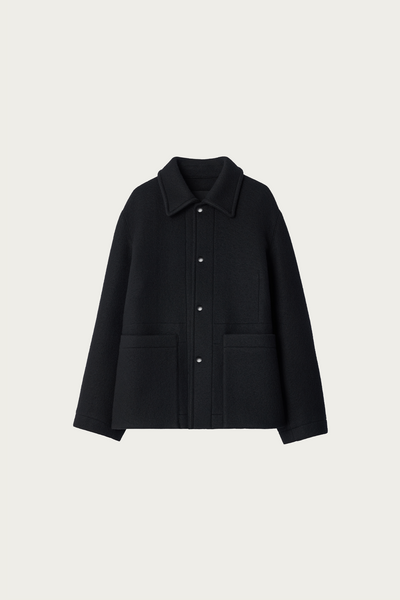 公式サイト完売 LEMAIRE 「UTILITY JACKET BLACK」 Lemaire Utility Jacket | Black | Canoe Club