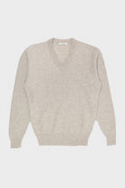 Lemaire - V-Neck Sweater - Chalk - Canoe Club