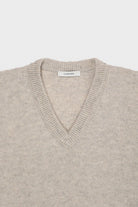 Lemaire - V-Neck Sweater - Chalk - Canoe Club