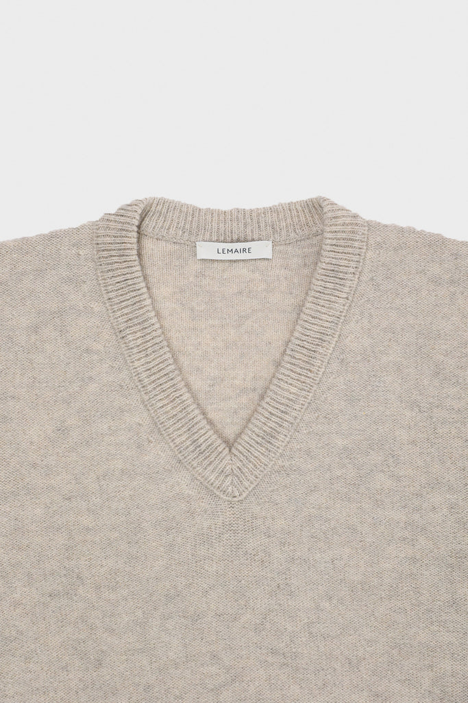 Lemaire - V-Neck Sweater - Chalk - Canoe Club