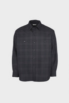 Lemaire - Welt Pocket Shirt - Dark Espresso/Marine - Canoe Club