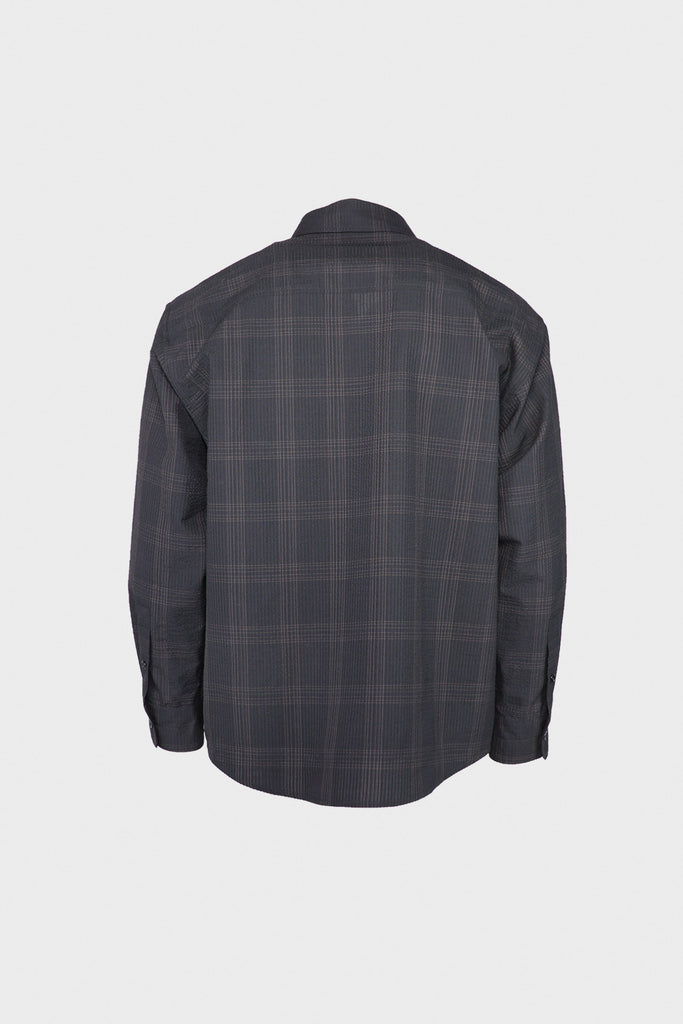 Lemaire - Welt Pocket Shirt - Dark Espresso/Marine - Canoe Club