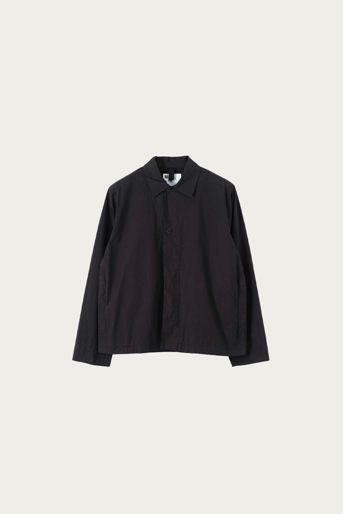 Margaret Howell - MHL Boxy Overshirt - Black Crisp Cotton Poplin - Canoe Club