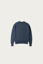 Margaret Howell - MHL Crew Neck - Uniform Blue Virgin Wool - Canoe Club
