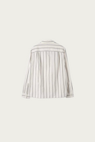 Margaret Howell - MHL Overall Shirt - Off White/Navy Odd Spaced Cotton Stripe - Canoe Club
