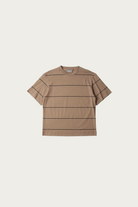 Margaret Howell - Short Sleeve T-Shirt - Mink/Black Cotton Jersey - Canoe Club