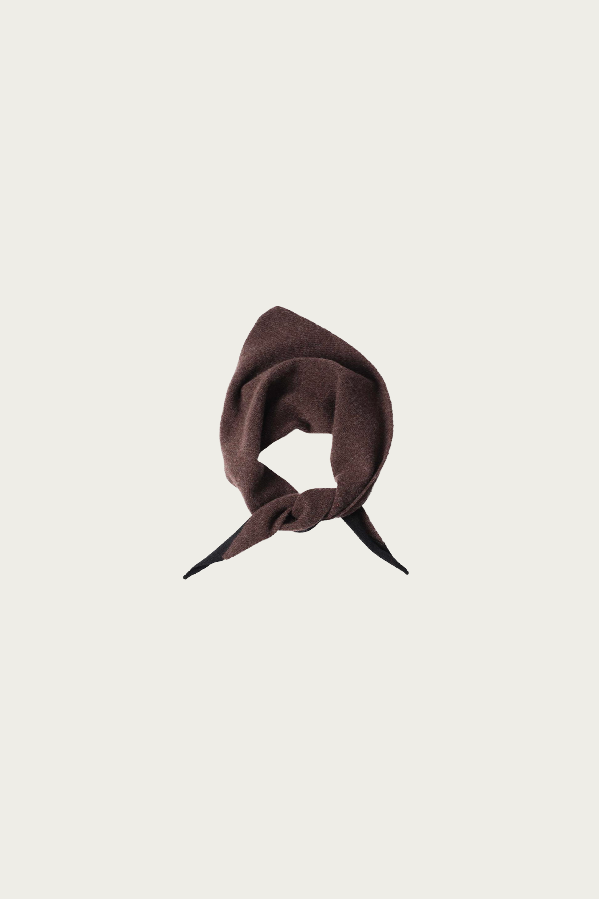 Margaret Howell - MHL Tipped Scout Scarf - Chocolate/Black Lambswool - Canoe Club