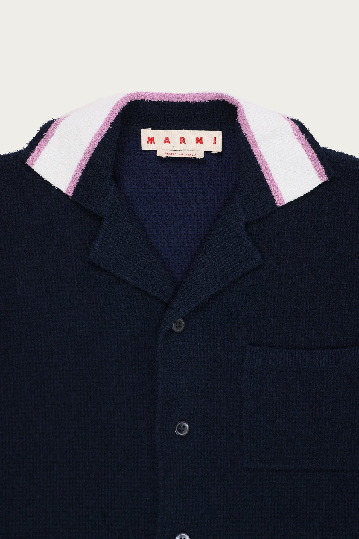 Marni - Beach Textured Cotton Shirt - Ink - Canoe Club
