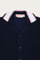 Marni - Beach Textured Cotton Shirt - Ink - Canoe Club